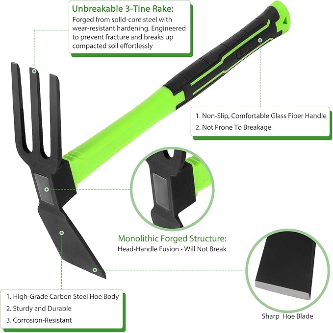 15 inch Garden Hoe Durable and Comfortable Handle Garden Tools for Flower Work