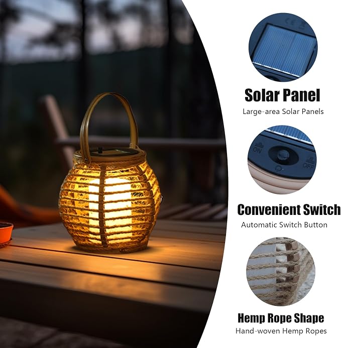 Small Solar Lanterns Outdoor Waterproof, Pumpkin-Shaped Solar Lantern with Handle, Dusk to Dawn 6-8Hr Outdoor Lanterns, Hanging & Tabletop Decor for Garden/Patio, Ideal Gift for Outdoor Lovers