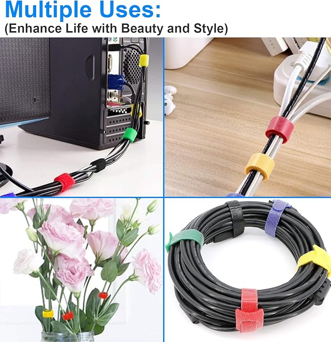 60 PCS Garland Ties Plant Cable Straps for Support Plant Growth, Adjustable Indoor/Outdoor Decorative Nylon Reusable Hook and Loop Design(Green,6 inch)