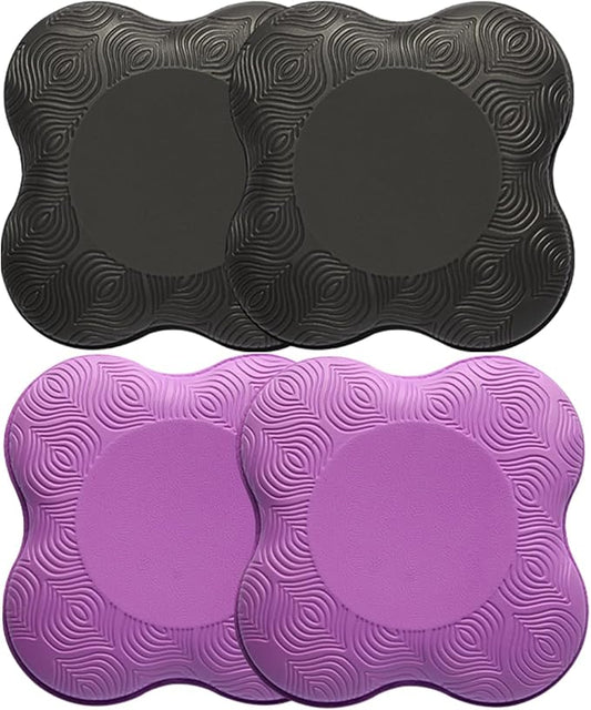 2 Pack Yoga Knee Pads Mat Set - Extra Thick Foam Kneeling Pad Cushion for Knees, Elbows, Wrists, Head - Yoga Essentials for Women Men, Non-Slip Pilates, Meditation, Floor Workouts