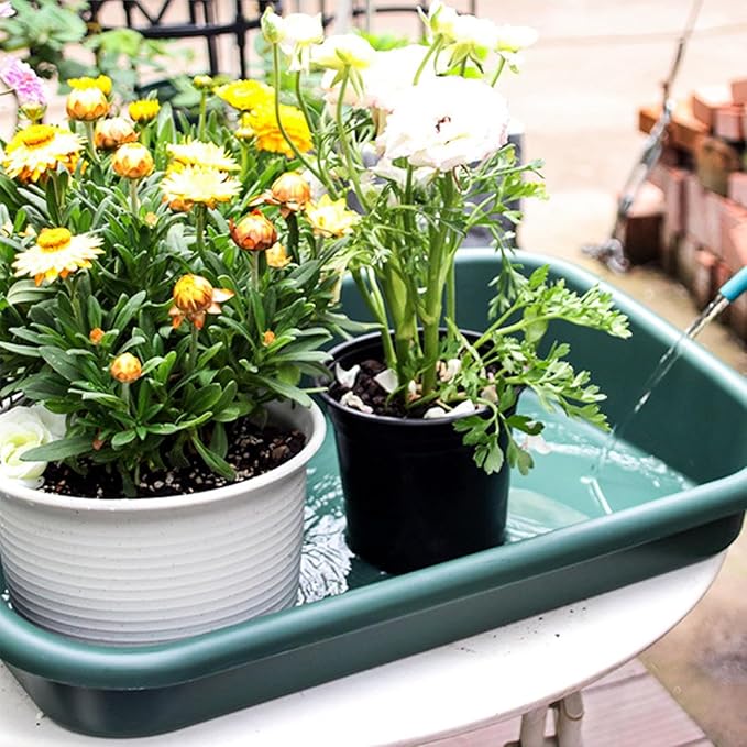 Garden Tidy Tray, Multifunctional One Piece Potting Tray for Seeding, Mixing, Growing and Pot Storage, Succulent and Cactus Soil Potting Mix Tray Potting Soil Plant Tray
