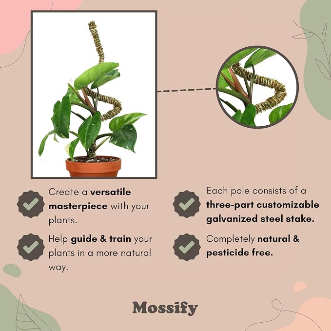 Mossify 42" Bendable Moss Pole Thin 3 Pack (42 Inch)