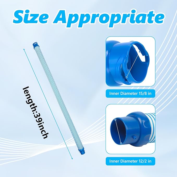 7 Pack R0527700 Pool Cleaner Hose Replacement Kit for Zodiac Baracuda MX6 X7 T3 T5 Swimming Pool Cleaner, 39 Inch Twist Lock Pool Vacuum Hose