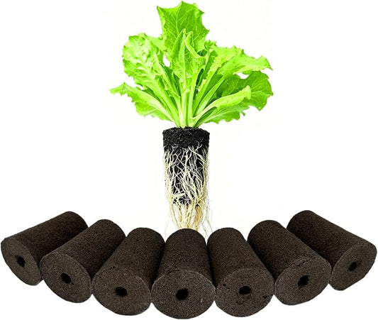 Grow Sponges 20 Pack, 1.5”W*2.16”H Seed Starting Pods Replacement Plugs Hydroponic Growing Medium Fit for 2" Net Cup Systems, Plant Growing Nursery Trays, Tower Garden, Deep Grow Baskets