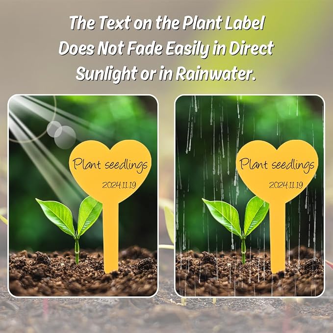 Plant Labels,120PCS Plastic Plant Tags Labels for Seedlings,Garden Labels Outdoor Waterproof,Garden Markers for Plants Outdoor,Gardening Supplies,Gifts for Gardening Lover