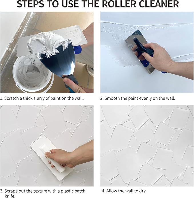 Hanroy Plastic Trowel with Comfortable Grip Handle, Includes 3.6" x 8.7'' White Finishing Trowels, Lightweight Mounting, Square End, Suitable for Scrape,Plastering and Paint Walls(D2209)