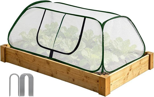 2 Pack Garden Rows Accelerator Plants Cover-Garden Greenhouse with Roll-up Zipper Door,Thicker PE Cover for Indoor Outdoor Vegetable Fruits Rows - 45" L x 22" W x 16" H