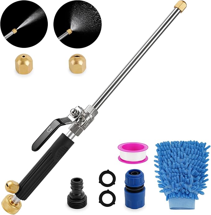 Watering Sprayer Cleaning Tool, Laopypor Hydro Jet Water Hose Nozzle, Wand Lance for Car Window Pet Washing and Plant Water