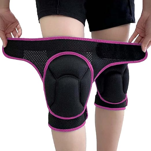 Women's Gardening Knee Pads for Construction Work, Kneepads for Flooring Painting, Protective Knee Guards for Men Installing Floors, Comfortable Kneeling Cushion for Gardeners Mechanic Cleaner, Pink L (1 pair)