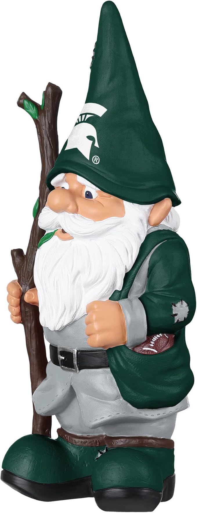 FOCO NCAA Unisex-Adult NCAA College Team Logo Holding Stick Garden Statue Outdoor Gnome