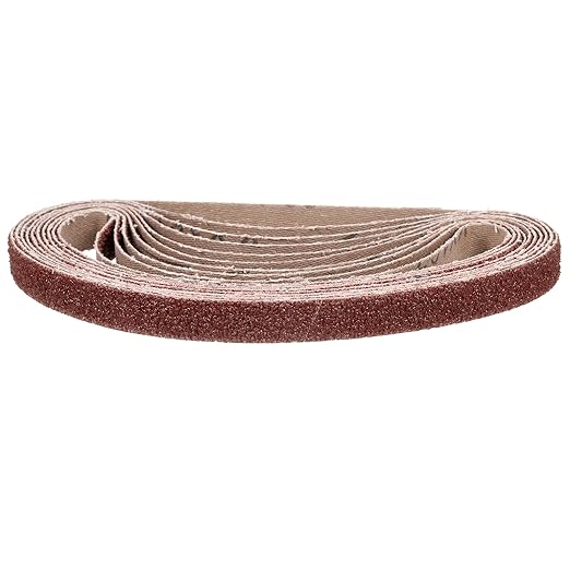 3/4 x 18 Inch Sanding Belt, 10 Pcs 36 Grit Aluminum Oxide Knife Sharpener Belts Work Sharpening for Belt Sander Knife Carving Tool Metal Working