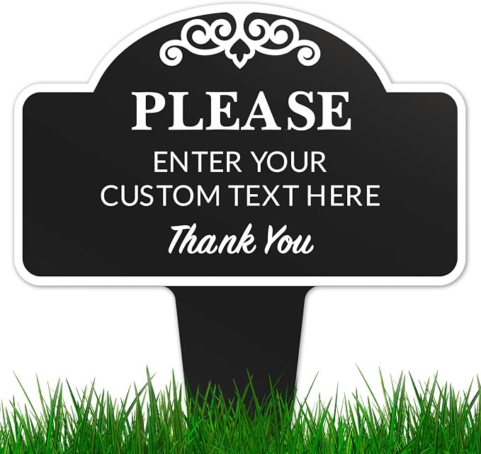 Custom Yard Signs No Trespassing, Personalized Inground Sign For Outdoor Use Square, 12x15 Inches, Aluminum Composite Made in USA