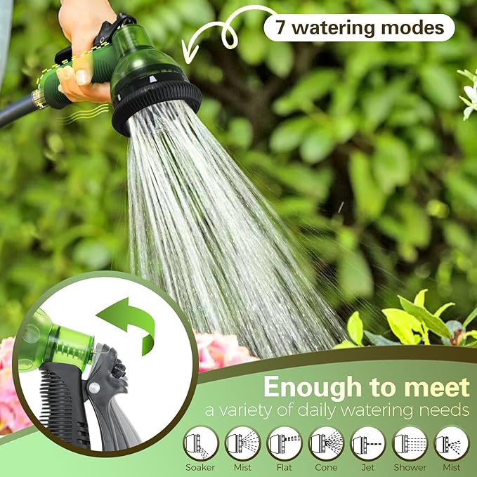 Pedal Hose Reel Cart with 82 ft of 1/2" Hose, Portable Water Hose Reel with Wheels, Garden Mobile Tools for Outside, Garden, Yard, Lawn