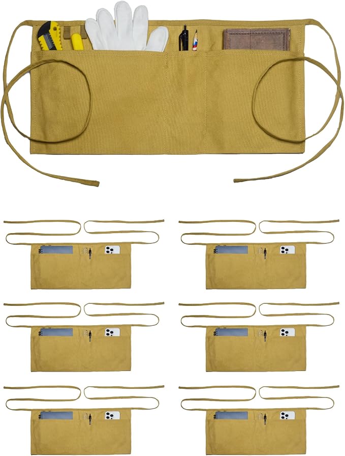 Canvas Work Waist Apron with 3 Pocket