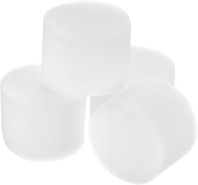 MECCANIXITY 100pcs Hydroponic Sponges, 1.57" Growing Media Cylindrical Sponges for Home Vegetable Flower Planting, White
