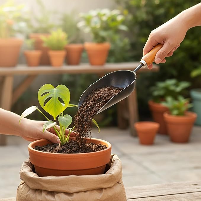 Professional Soil Spoon Ergonomic Design for Transplanting and Cultivation Garden Scoops Shovel