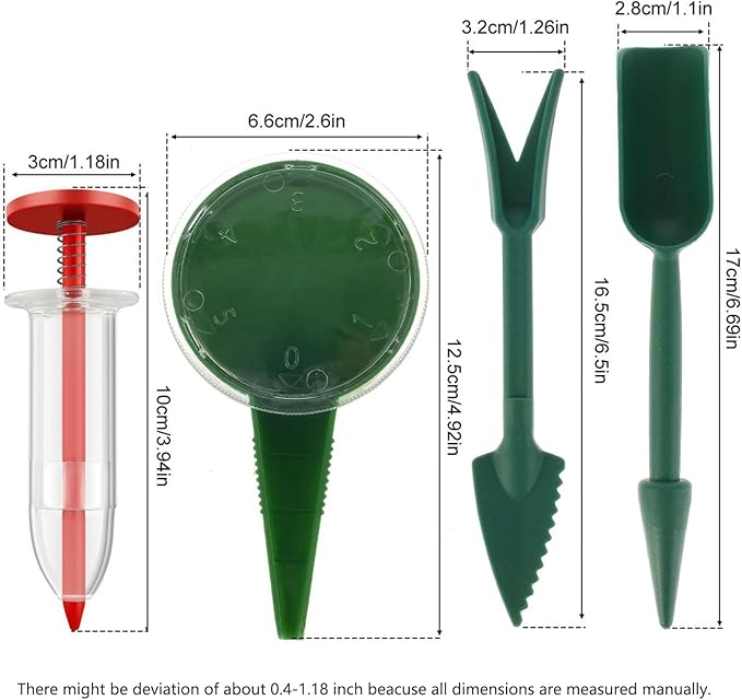 Mini Seed Spreader, Small Garden Tools, Mini Hand Seed Spreader,Small Seed Planter Tool, Manual Seedlings Dibber and Widger Set for Tiny Seeds