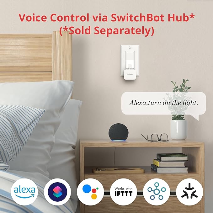 SwitchBot Smart mmWave Radar Motion Sensor, Bluetooth Presence Sensor with Dynamic Detection & Zone Positioning, Compatible with Alexa, HomeKit & Apple Home (Presence Sensor&Bot)
