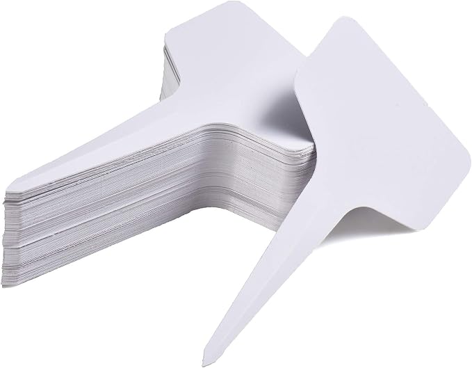 150 Pcs 6x10cm Plant Labels T-Type Waterproof Garden Tags Nursery Markers Plant Identification Stakes, White