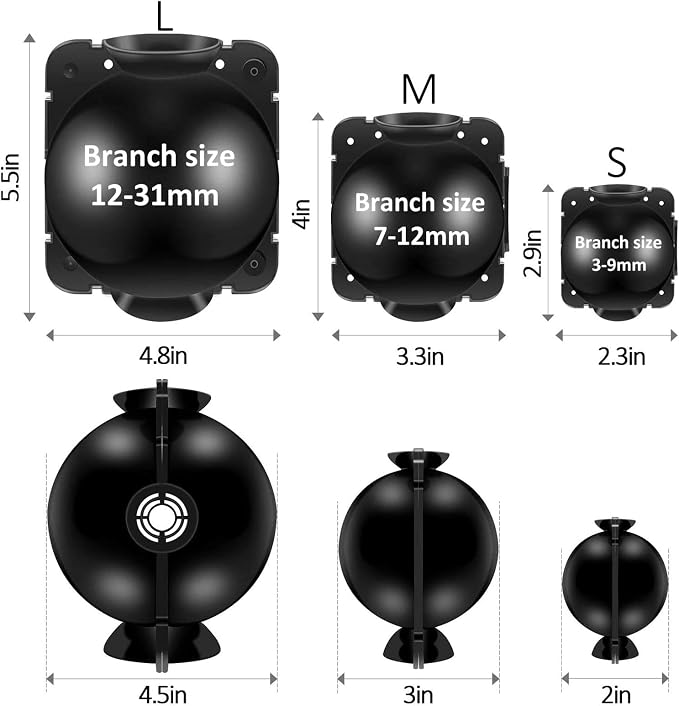 24 PCS Plant Root Growing Boxes Grafting Device, Reusable Plant Rooting Device Ball, High Pressure Propagation Ball Rooter Boxes for Garden (Medium)