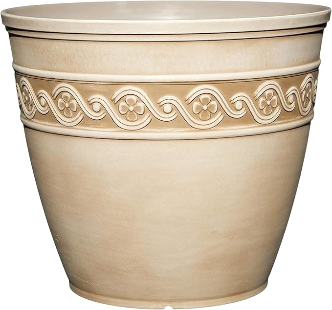 Classic Home and Garden by Growscape Corinthian Planter Pot (8" Desert Tan)