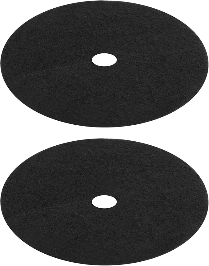 M METERXITY 2-Pack Non-Woven Tree Mulch Ring, 16.5 Inch Reusable Tree Protector Mat W 12 Garden Stakes for Landscape Control Plant Root Protection Tree Ring Weed Fabric Cover [Black]
