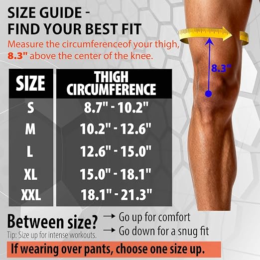 Frelaxy Wrestling Knee Pads, 3D Protective Compression Leg Sleeves, Padded Knee Sleeve for Wrestling, Basketball, Volleyball, Baseball, Knee Protective Gear for Youth, Women & Men (1 Pair)