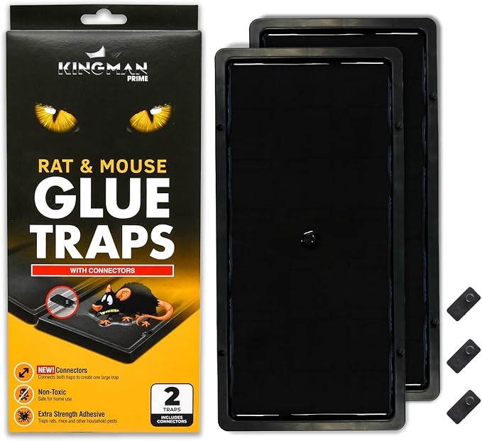 Mouse Trap Rat Trap Glue Trap/Board (Large Size) (6 Pack / 12 Traps) Rodent Trap Safe Easy Non-Toxic