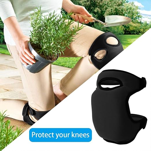 PURFUN Home Garden Knee Pads Ultra Thick Soft Memory Foam Kneeler Knee Protection Cushion Adjustable Knee Braces Kneepads for Gardening Cleaning Kneeling Scrubbing Floors Working