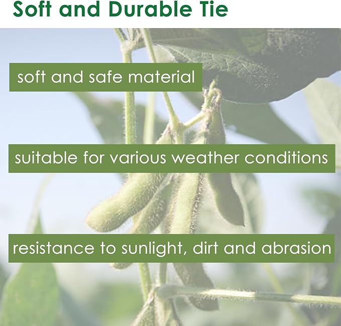 Soft Plant Tie Garden Plant Twist Tie TPR Plant Supply, for Supporting and Fixing Garden Planting Branches Vines, Stems, for Garden, Office, Home Organizing (65.6ft /3.5mm Diameter, Green)