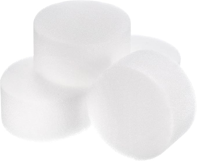 MECCANIXITY 100pcs Hydroponic Sponges, 2.24" Growing Media Cylindrical Sponges for Home Vegetable Flower Planting, White