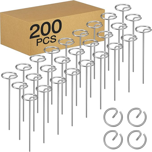 Heavy Duty Landscape Staples, 200 Pcs 6-Inch G-Shaped Thickened Galvanized Garden Fabric Staples,Rust-Resistant Ground Cover Pins for Weed Barrier, Erosion Control & Landscaping Projects