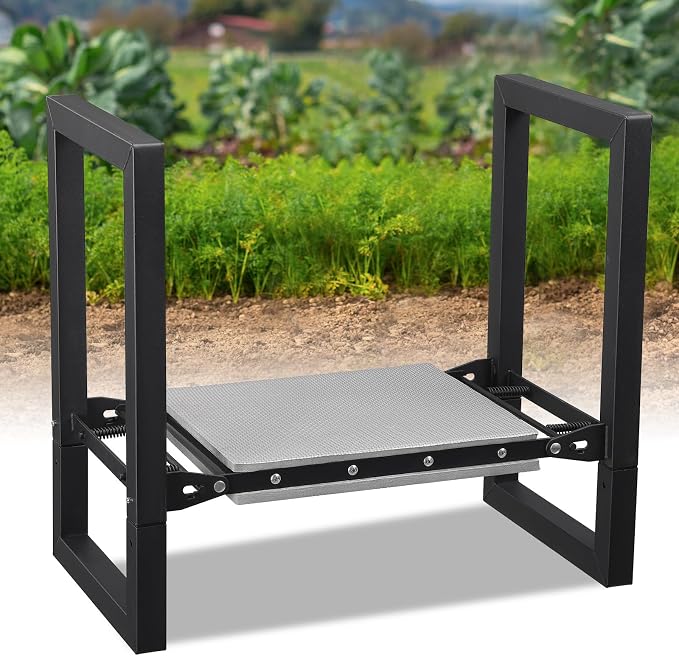 Garden Kneeler and Seat, Foldable Garden Stool 400lbs Heavy Duty, Protects Knees and Back, Ideal for Women, Men, and Seniors Gardeners, Large Size 19"x10.6"x18.5"