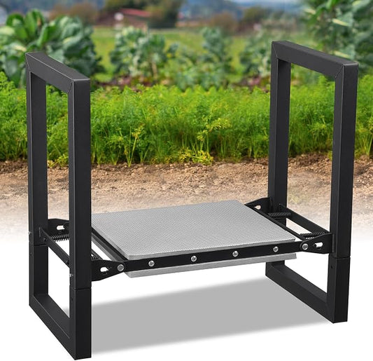 Garden Kneeler and Seat, Foldable Garden Stool 400lbs Heavy Duty, Protects Knees and Back, Ideal for Women, Men, and Seniors Gardeners, Large Size 19"x10.6"x18.5"