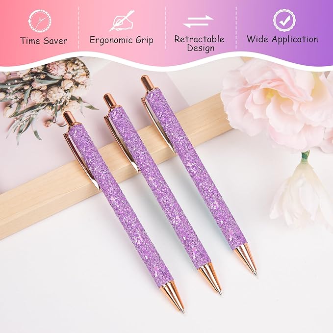 TECKWRAP Pin Pen Tool for Vinyl DIY Craft Project, Air Release Vinyl Pen for Easy Installation and Weeding (Glitter Purple)