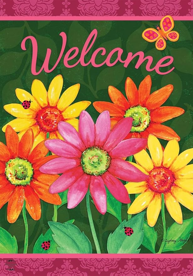 Briarwood Lane Welcome Daisies Spring Garden Flag