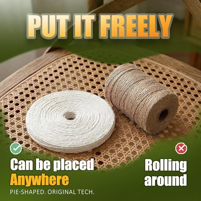 810FT Natural Jute Twine String Bulk Hemp Rope Cord for Crafts Gardening Gift Wrapping Wedding Décor Packing Material Burlap Ribbon Christmas Knitting Macrame Decoration (White 2mm* 810ft)