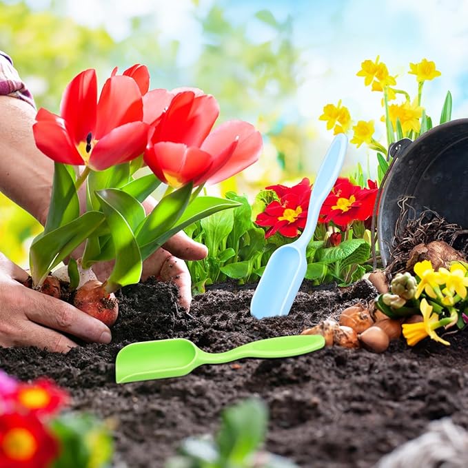 Sosoport Mini Gardening Shovels Bulk 40-Pack Portable Soil Scoop Lightweight Planting Spatula for Flowers and Garden Beds 5.90X1.96X1.18In Easy Carry and Storage
