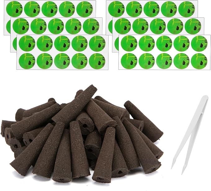 121Pcs Hydroponic Pods Kit, Compatible with AeroGarden, Grow Anything with 60 Grow Sponges, 60 Labels & 1 Tweezers, Indoor Hydroponic Supplies for Vegetables Herbs Lettuce