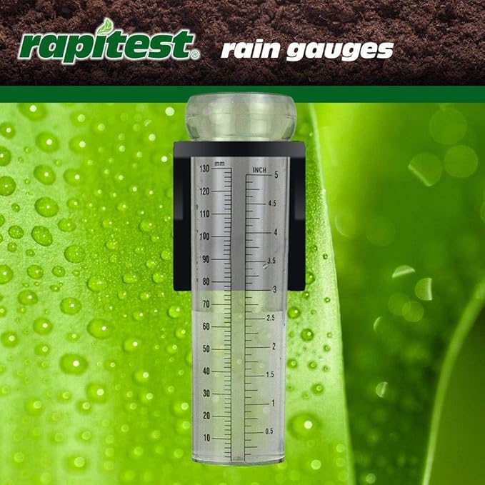 Luster Leaf 1638 Rapitest Rain Gauge with Mounting Bracket, Natural