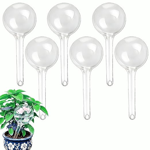 Plant Self Watering Devices – Automatic Watering Bulbs Self-Watering Stakes for Houseplants, Garden & Hanging Baskets Plant, Auto Waterer Globes Ideal for Vacation & Busy Schedules