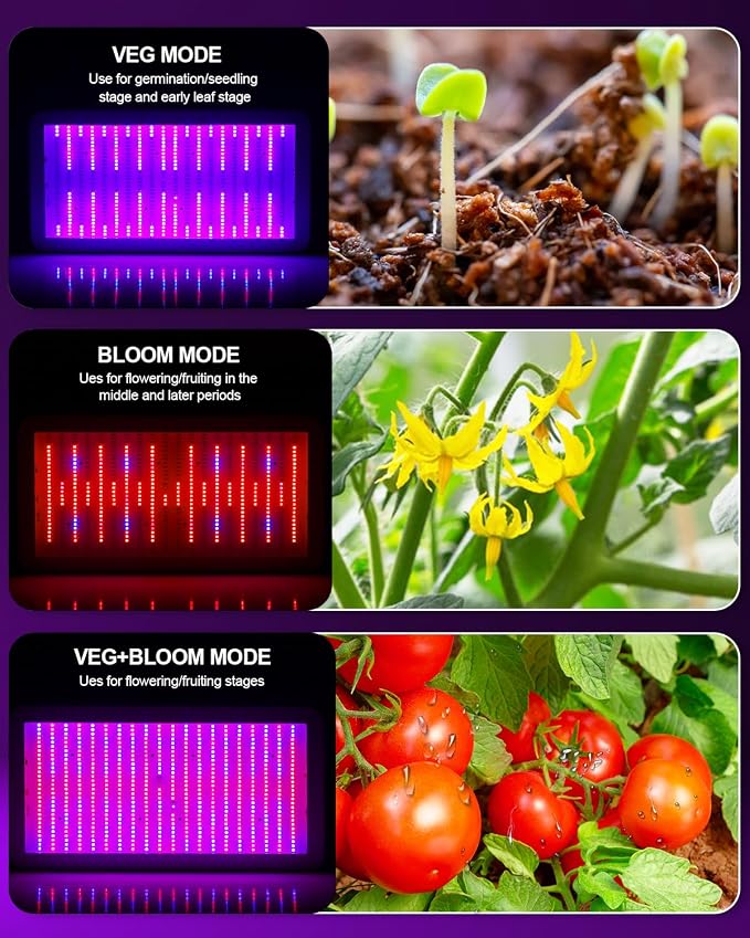 KOSCHEAL KS2000 230W LED Grow Lights for Indoor Plants, 2.8 µmol/J Full Spectrum Plant Light with UV & IR, Veg/Bloom Switches & Daisy Chain for 4x4 / 3x4 ft Grow Tent