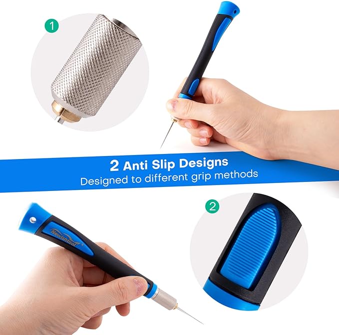 NEWISHTOOL 2 PCS Pin Pen Weeding Tool Vinyl Tools, Ergonomic Grip Vinyl Weeding Tools Weeing Pen for Vinyl Project, Craft Fine Point Long Needle Air Release Pen Weeding Pen Weeding Tool