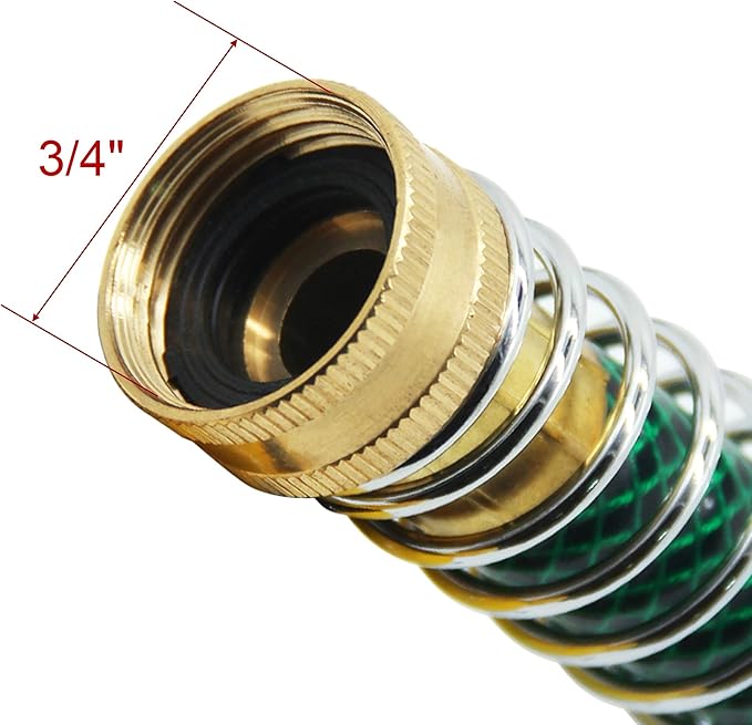 Lifynste Garden Hose Extension Adapter, Hose Kink Protector with Coil Spring, 4 Pack