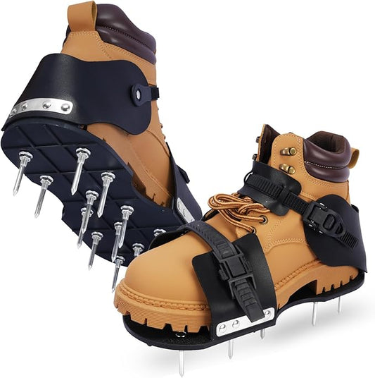 HFH Lawn Aerator Shoes – Easy On/Off, Secure Buckle & Wrench, Heavy Duty Nylon Sole, for Men Women