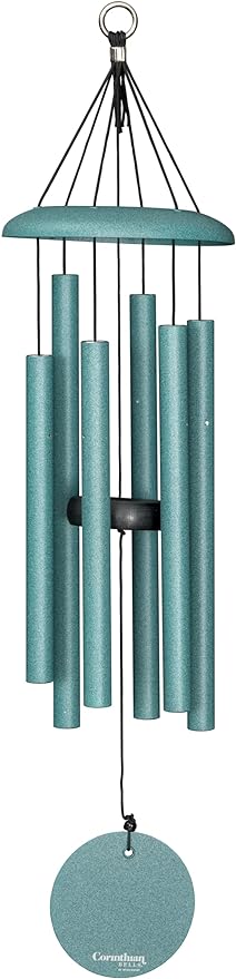 Corinthian Bells by Wind River - 27 inch Patina Green Wind Chime for Patio, Backyard, Garden, and Outdoor Decor (Aluminum Chime) Made in the USA