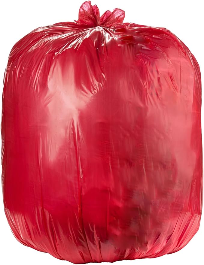 Ultrasac Heavy Duty 55 Gallon Red Trash Bags - (Value 50 Pack) - 1.5 MIL equivalent Industrial Strength Plastic 37" x 54" for 50-55 Gal Cans -Fits Toter, Rubbermaid Brute, Carlislie Bronco etc.