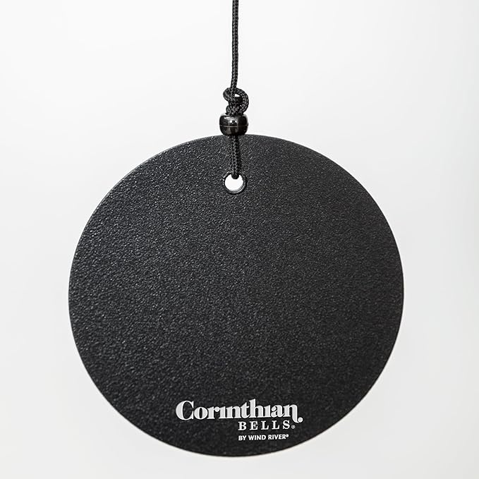 Corinthian Bells 27 Inch Black Wind Chimes for Outside, Modern Outdoor Metal Wind Chime for Patio Decor, Made in USA