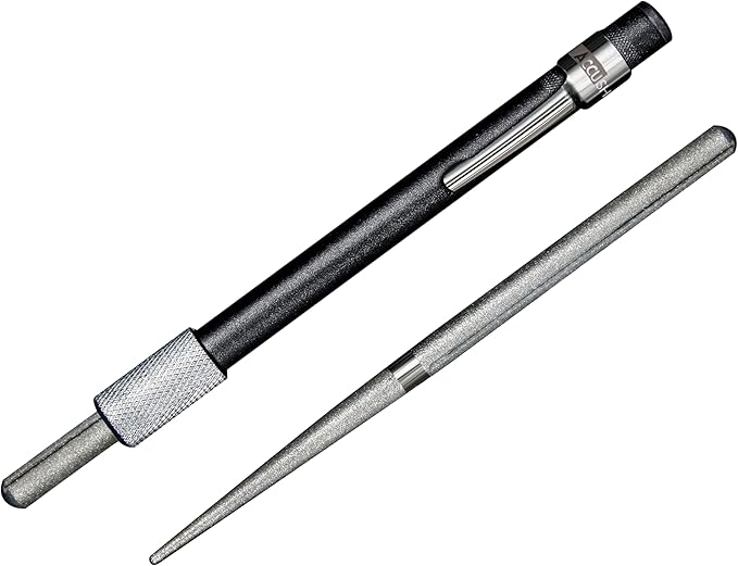 AccuSharp Professional Dual Rod Knife Sharpener, Retractable Diamond-Coated Steel Rod, Sharpens, Restores, Repairs & Hones Straight & Serrated Knives