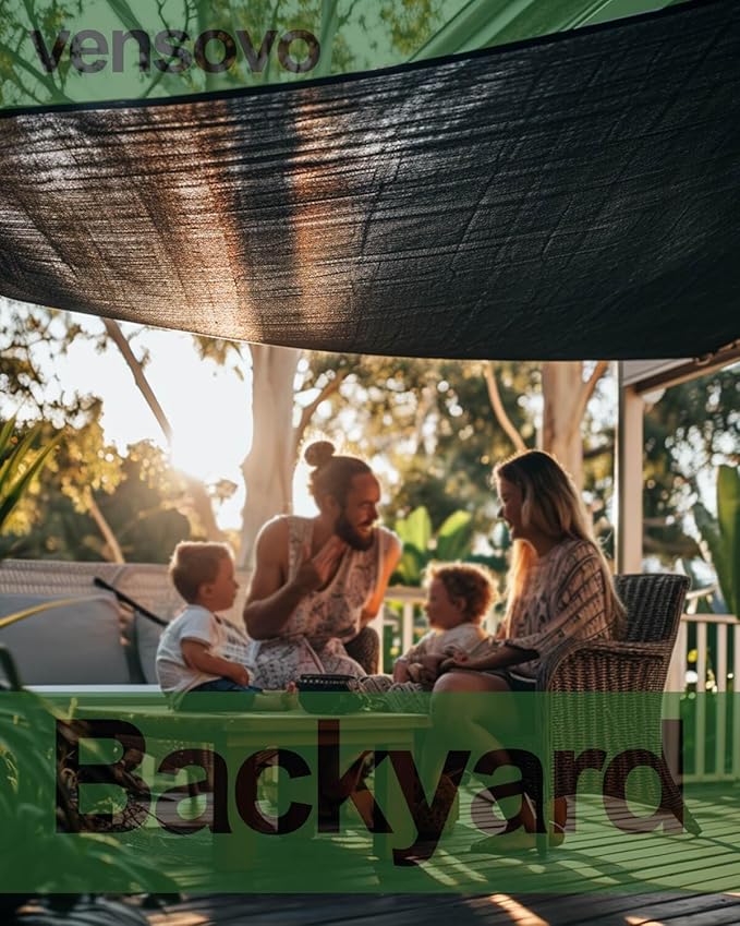 vensovo 40% Sunblock Shade Cloth Net Black Resistant - 10x12 Ft Garden Shade Mesh for Plant Cover, Greenhouse, Chicken Coop, Kennels, Tomatoes Plants